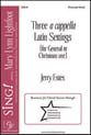 Three A Cappella Latin Settings Three-Part Mixed choral sheet music cover